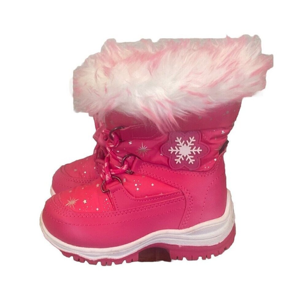 DREAM PAIRS Toddler 7 Girls Snow Boots Mid Calf Winter Faux Fur Lined Boots